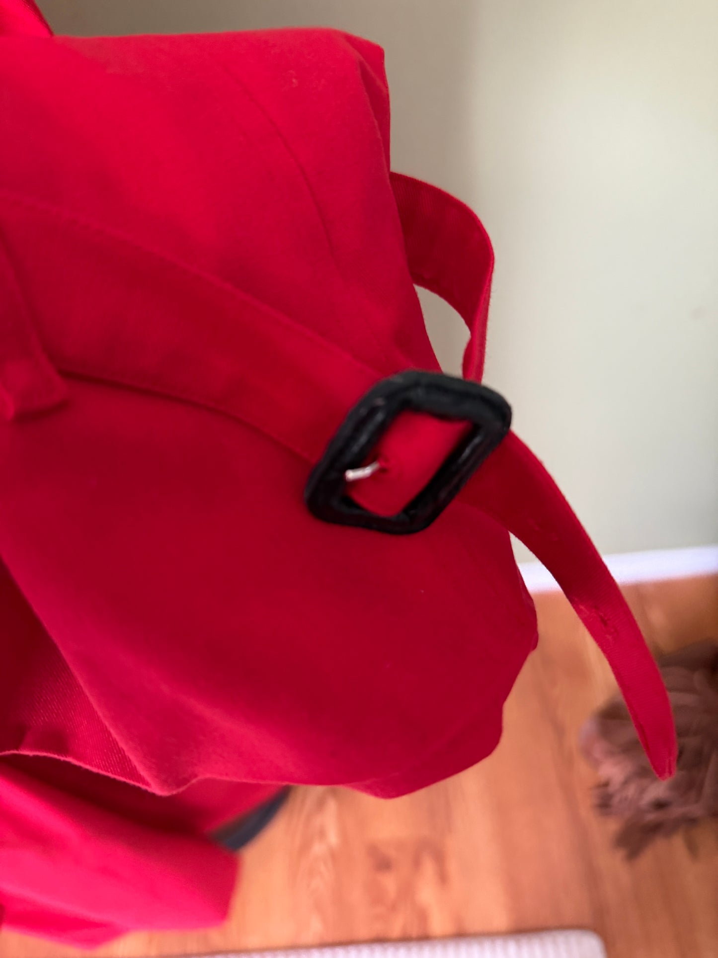 Burberry Vintage Red Trench Coat Sz 14 Extra Long