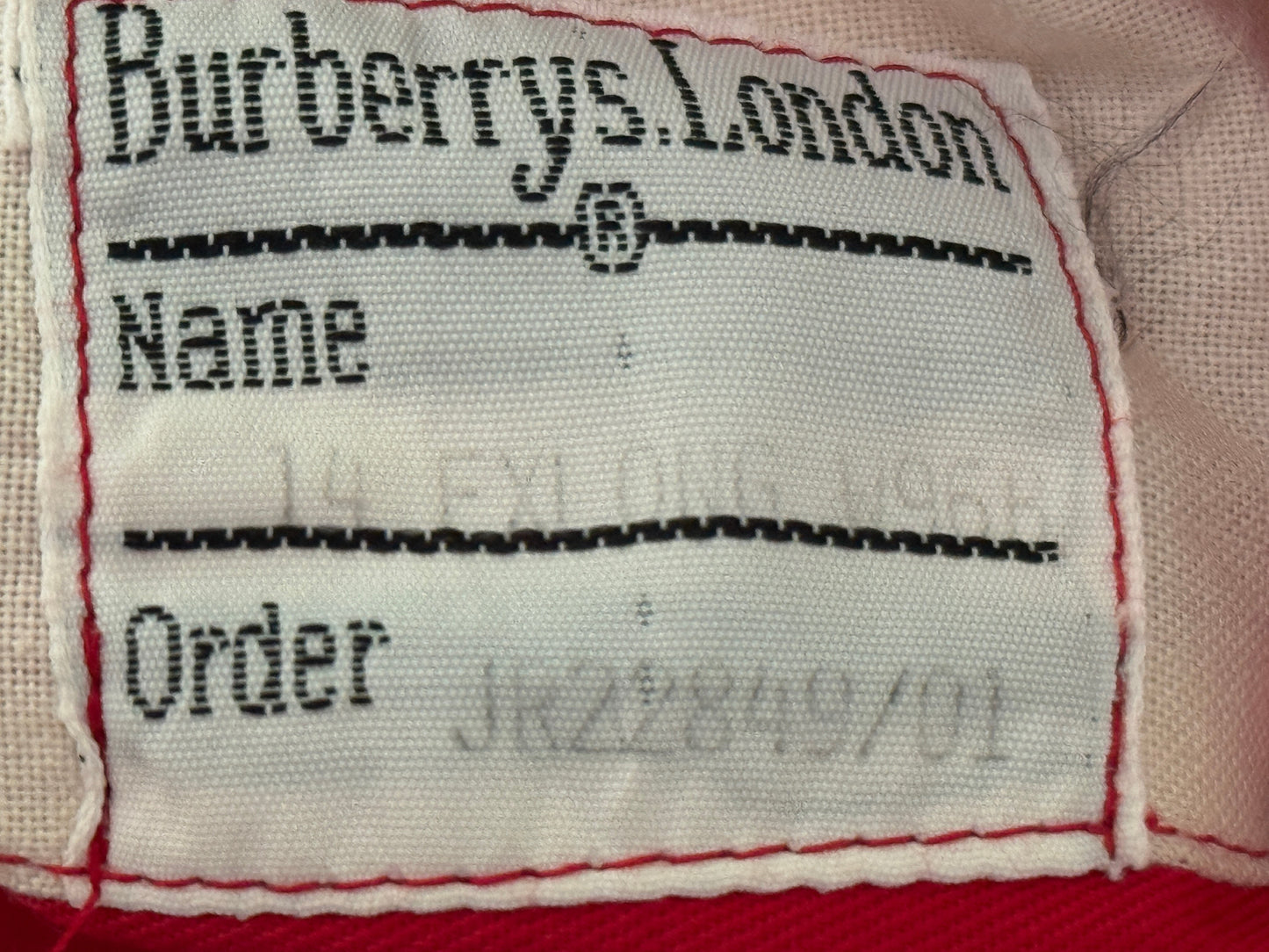 Burberry Vintage Red Trench Coat Sz 14 Extra Long