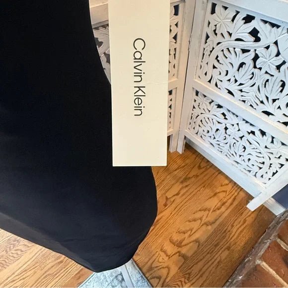 Calvin Klein Black Asymmetrical Dress NWT Sz 6