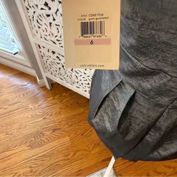 Calvin Klein Charcoal Midi Dress NWT Sz 6