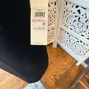 Calvin Klein Black Asymmetrical Dress NWT Sz 6