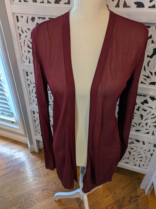 White House Black Market Red Cardigan Sweater NWT Sz S