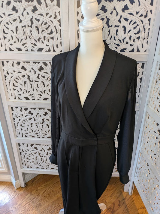 White House Black Market Charcoal Jumpsuit NWT Sz 8