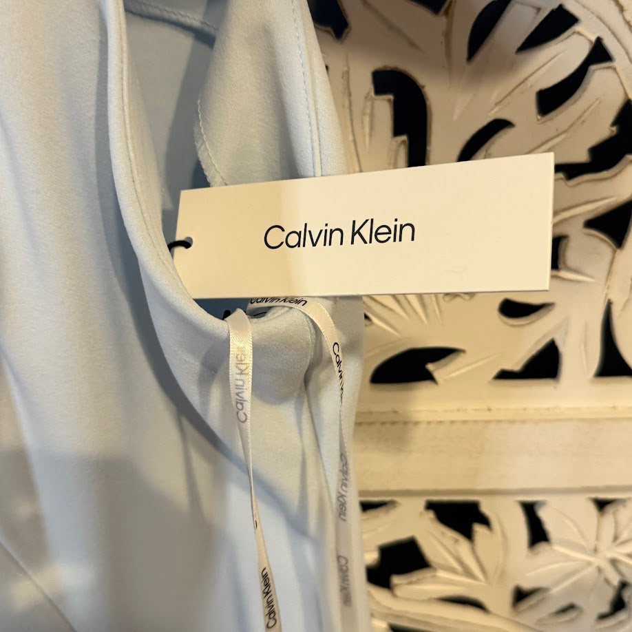 Calvin Klein Elegant Sleeveless Light Blue Pantsuit Sz 10