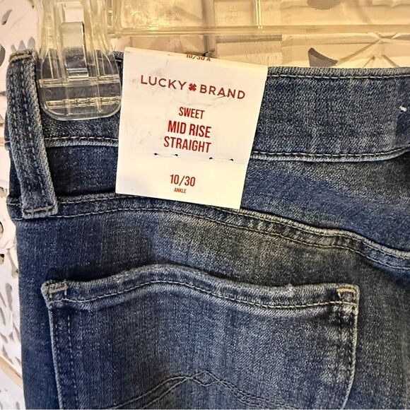 NWT Lucky Brand Mid Rise Straight Jeans Sz 10/30