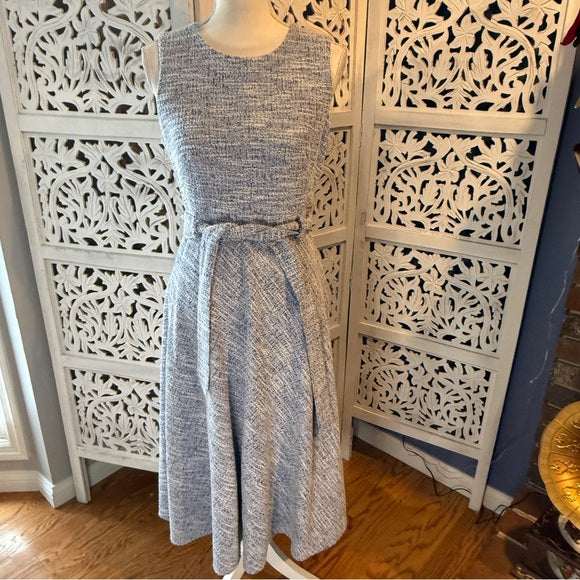 NWT Calvin Klein Textured Gray Midi Dress Sz 6