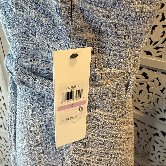 NWT Calvin Klein Textured Gray Midi Dress Sz 6