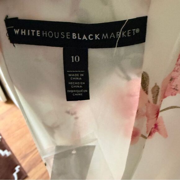 White House Black Market Elegant Floral Dress NWT Sz 10