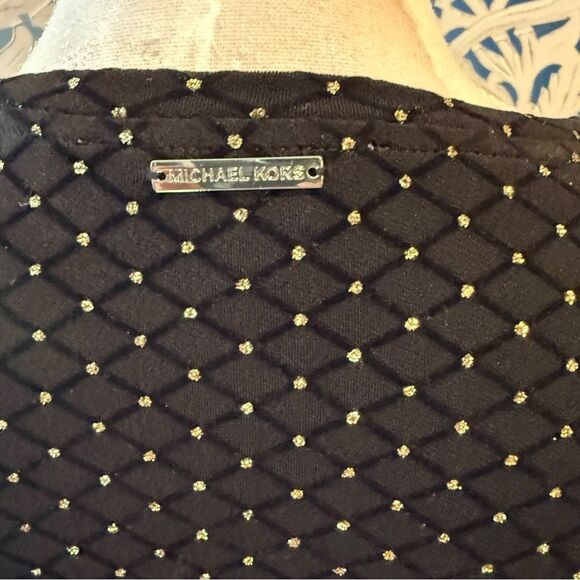 Michael Kors Black Studded Long Sleeve Top Sz M