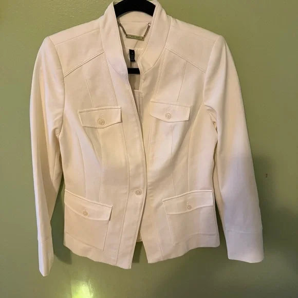 White House Black Market Comfort Stretch Safari Women's Jacket - NWT Sz 6