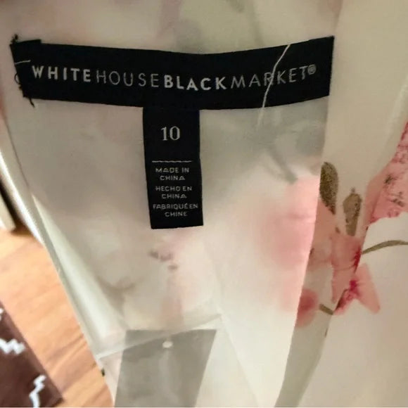 White House Black Market Elegant Floral Dress - NWT Sz 10