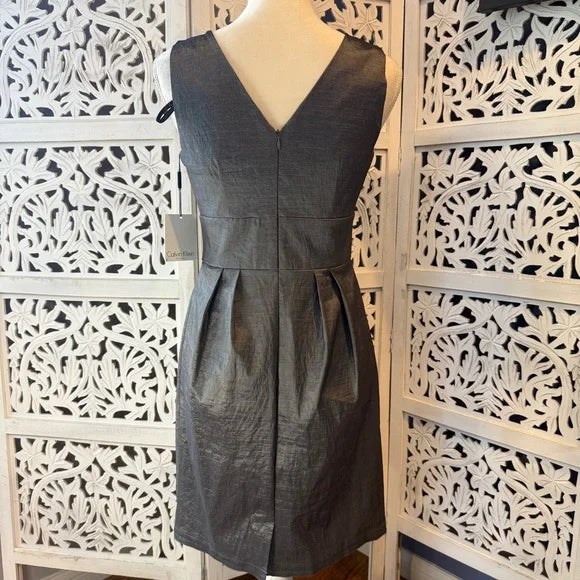 Calvin Klein Charcoal Midi Dress NWT Sz 6