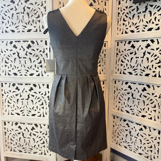 Calvin Klein Charcoal Midi Dress NWT Sz 6