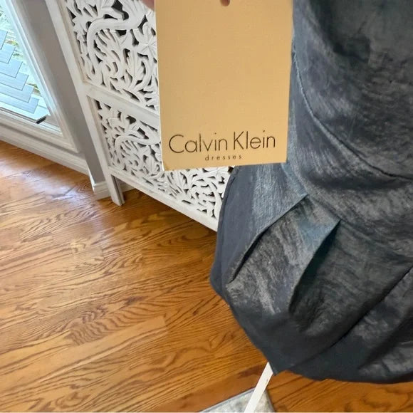 Calvin Klein Charcoal Midi Dress NWT Sz 6